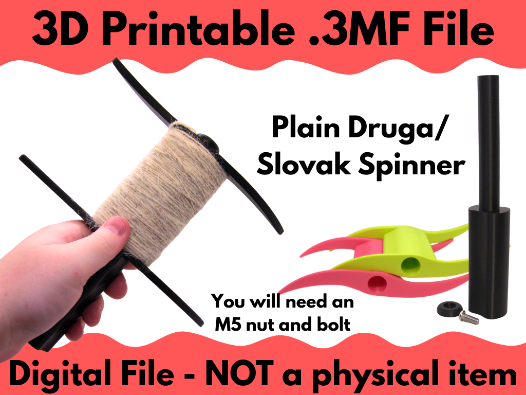 .STL Digital File for Printing - Slovak Spinner - 'Drúga' - Plain