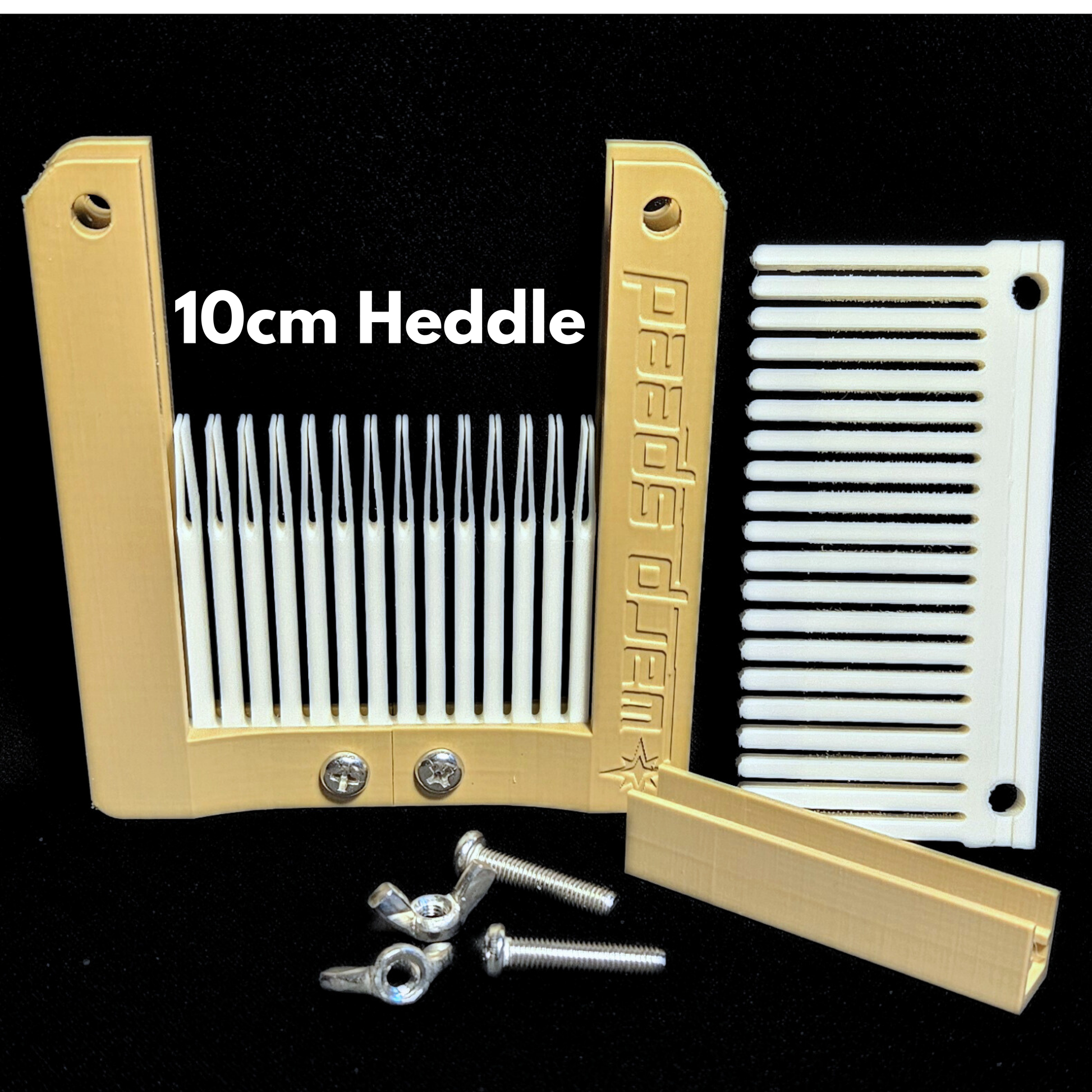 10cm heddle in its constituent parts
